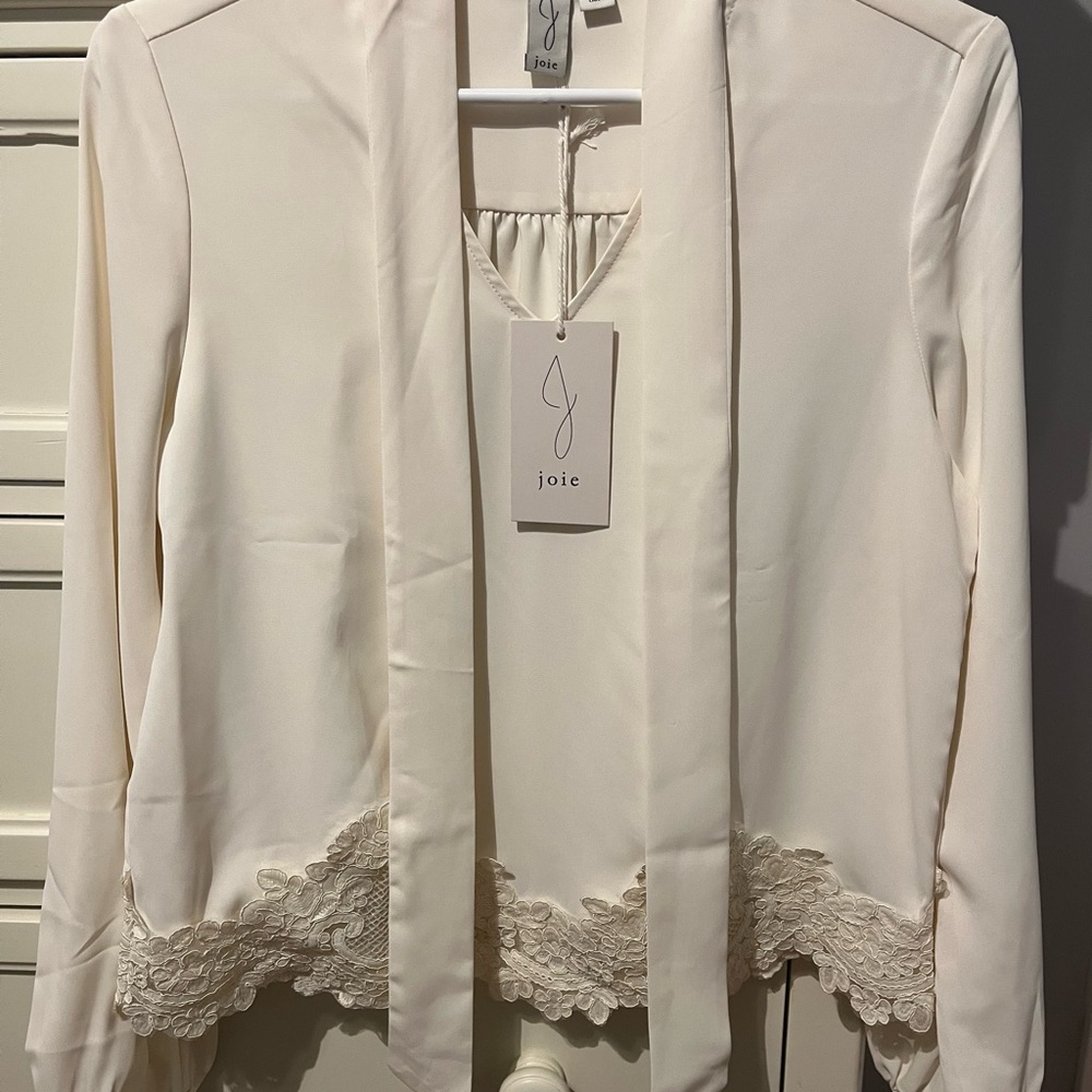 Joie Blouse with Lace Detail